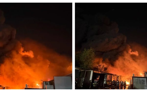 București, flăcări și RO-Alert. Foc mare în Capitală