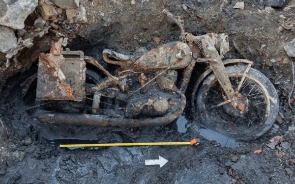Rămășițe și motocicletă militară, vestigii germane descoperite