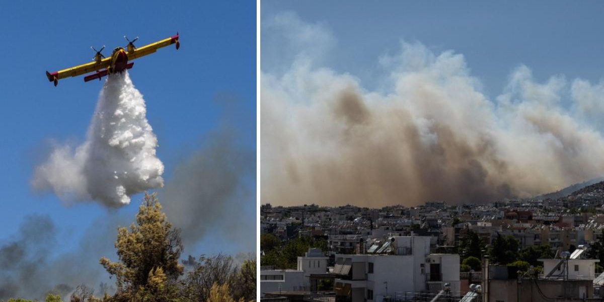 Grecia în flăcări: Noi incendii lângă Atena, val de căldură. Spania evacuează
