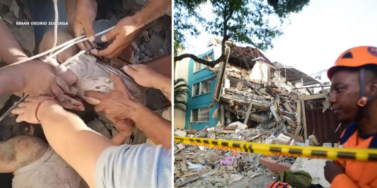 Bebeluş salvat din ruine, după 48 de ore de chin