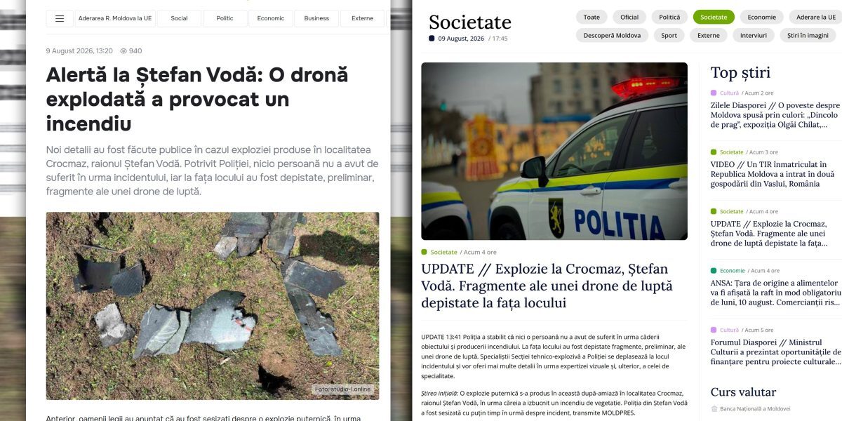 Presa Moldovei: Ce se scrie despre incident