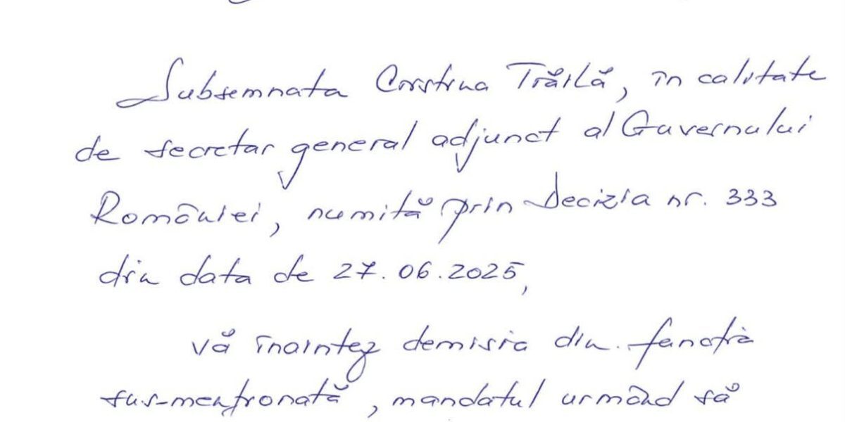 Trăilă demisionează: „Nevinovată! Ilie Bolojan e speculat”