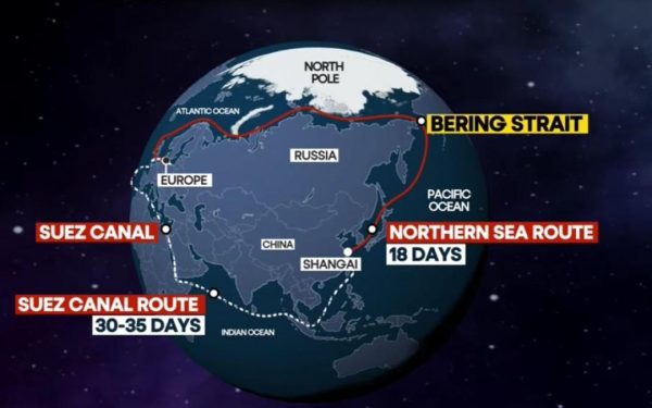 China deschide ruta maritimă spre Europa prin Arctica