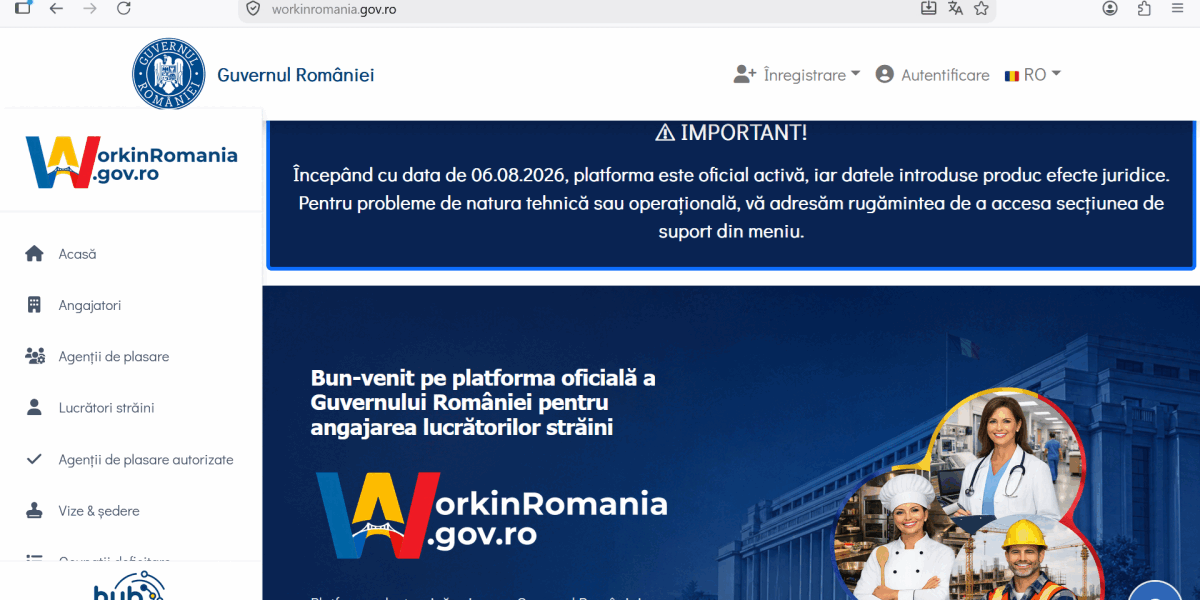 Workinromania, platforma de angajare a străinilor, a intrat în vigoare