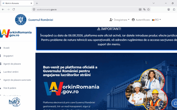 Workinromania, platforma de angajare a străinilor, a intrat în vigoare
