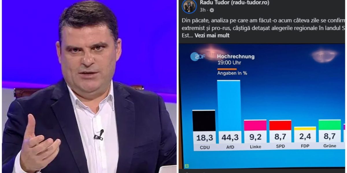 Radu Tudor: Rușii, ținta lui Tudor pentru victoria AfD în Germania