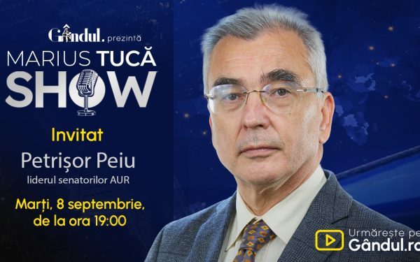 Tucă Show cu Peiu, marți, 19:00, live pe Gândul