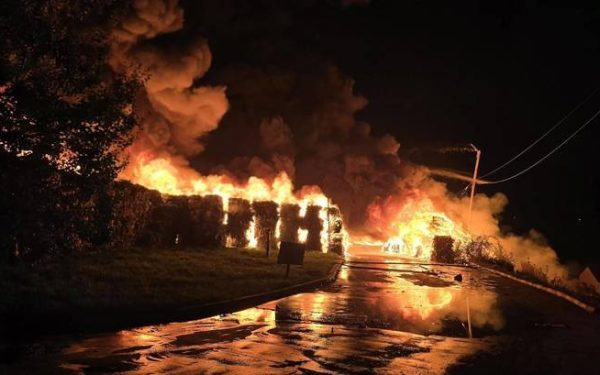 Incendiu violent lângă Sibiu. Mesaj RO-Alert transmis